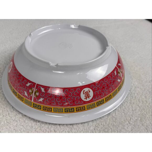 Thunder Group 8011TR 80 oz Longevity Pattern Melamine Serving Bowl w/Lid - Picture 7 of 10